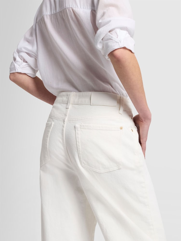 7 For All Mankind Jayne Tapered Mankind White Jeans - Image 7 of 9