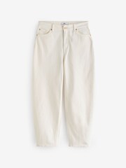 7 For All Mankind Jayne Tapered Mankind White Jeans - Image 8 of 9