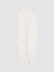 7 For All Mankind Jayne Tapered Mankind White Jeans - Image 9 of 9