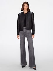 7 For All Mankind Grey Modern Dojo Flare Jeans - Image 3 of 6