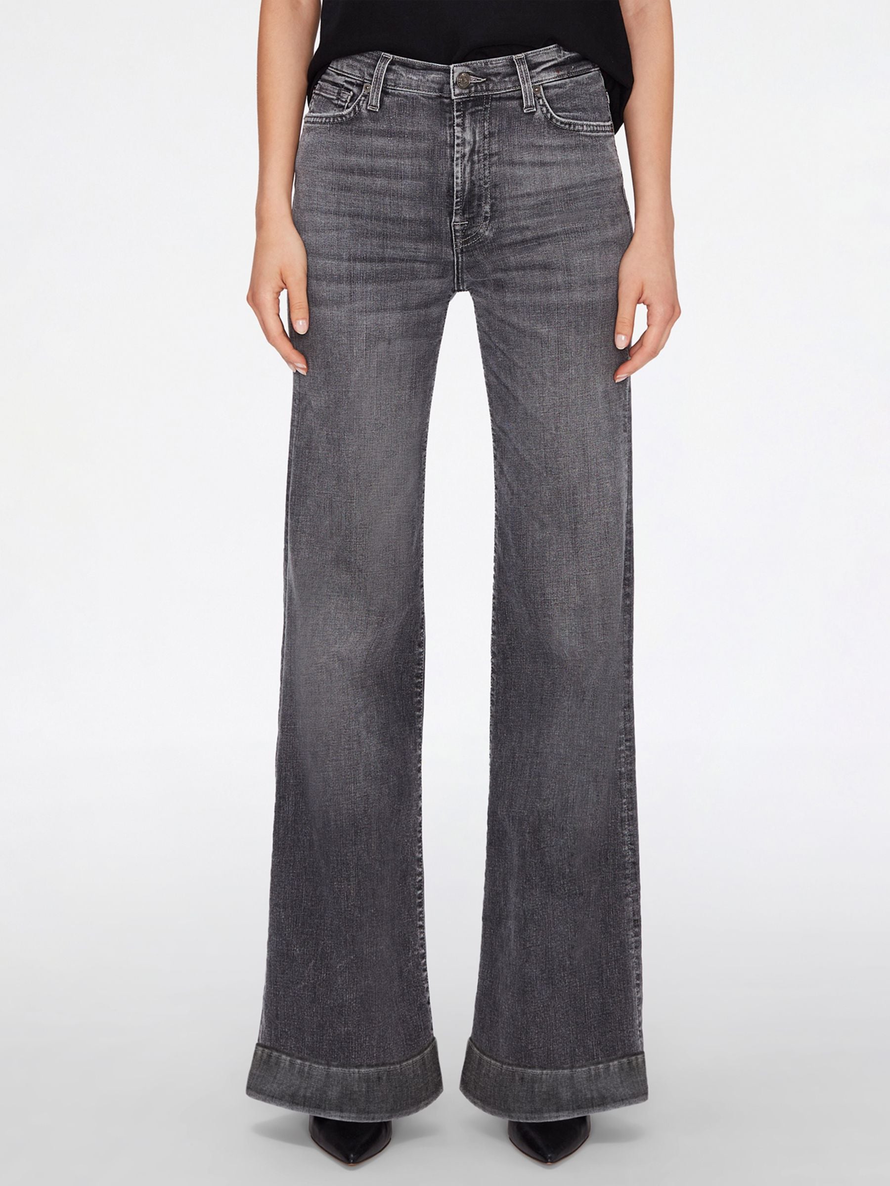 Buy 7 For All Mankind Grey Modern Dojo Flare Jeans from Next USA