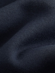 Blue Navy Oversized Relaxed Fit Heavyweight Brushed Longline Hoodie Sweatshirt - Image 7 of 7