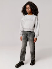 smALLSAINTS Grey Girls Pearl Embellished Crew Sweatshirt - Image 2 of 8