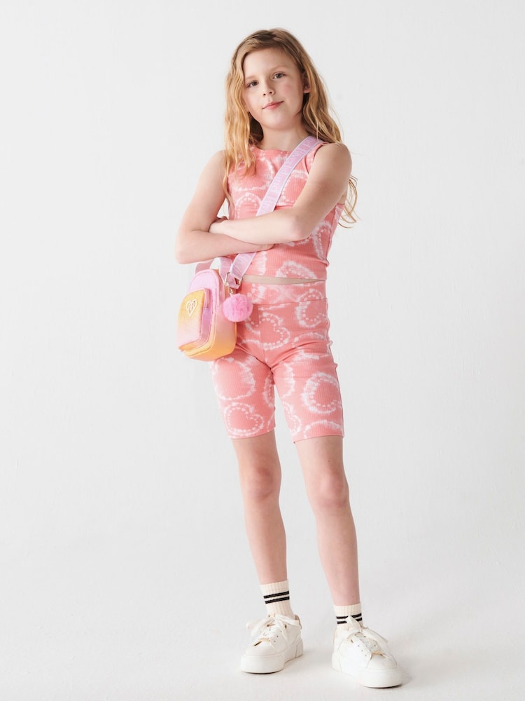 River Island Pink Girls Tie Dye Tank Top Set - Image 1 of 5 River Island Pink Girls Tie Dye Tank Top Set - Image 1 of 5