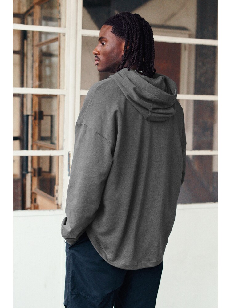 Charcoal Grey Oversized EDIT Hoodie - Image 3 of 9