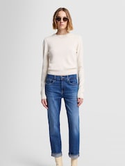 7 For All Mankind Blue Relaxed Skinny Jeans - Image 1 of 7