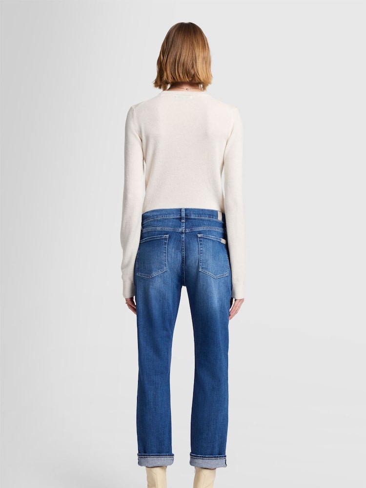 7 For All Mankind Blue Relaxed Skinny Jeans - Image 2 of 7