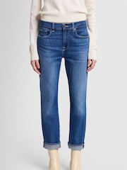 7 For All Mankind Blue Relaxed Skinny Jeans - Image 4 of 7