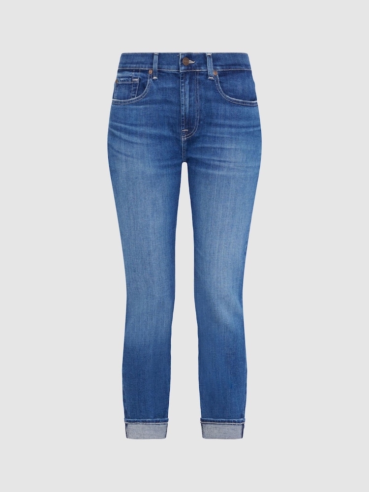 7 For All Mankind Blue Relaxed Skinny Jeans - Image 7 of 7