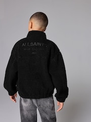 smALLSAINTS Black Boys Underground Fleece Half Zip Jacket - Image 2 of 9