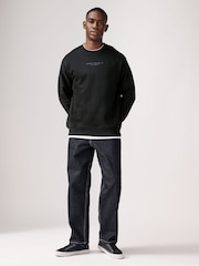 Black Cotton Rich Crew Graphic Sweatshirt - Image 2 of 8