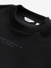 Black Cotton Rich Crew Graphic Sweatshirt - Image 7 of 8