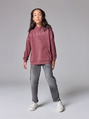 smALLSAINTS Chestnut Brown Biggy 100% Cotton Oversized Pullover Logo Hoodie - Image 3 of 8