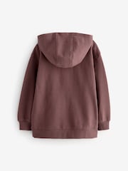 smALLSAINTS Chestnut Brown Biggy 100% Cotton Oversized Pullover Logo Hoodie - Image 6 of 8