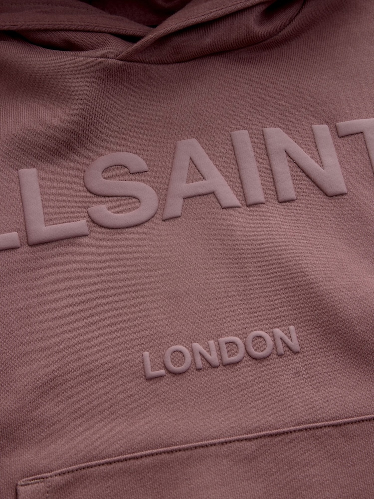 smALLSAINTS Chestnut Brown Biggy 100% Cotton Oversized Pullover Logo Hoodie - Image 8 of 8
