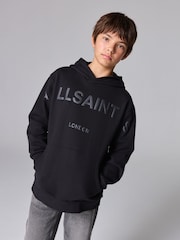smALLSAINTS Black Biggy 100% Cotton Oversized Pullover Logo Hoodie - Image 1 of 8