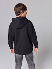 smALLSAINTS Black Biggy 100% Cotton Oversized Pullover Logo Hoodie - Image 4 of 8