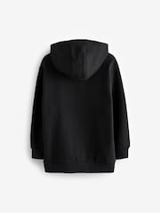 smALLSAINTS Black Biggy 100% Cotton Oversized Pullover Logo Hoodie - Image 6 of 8