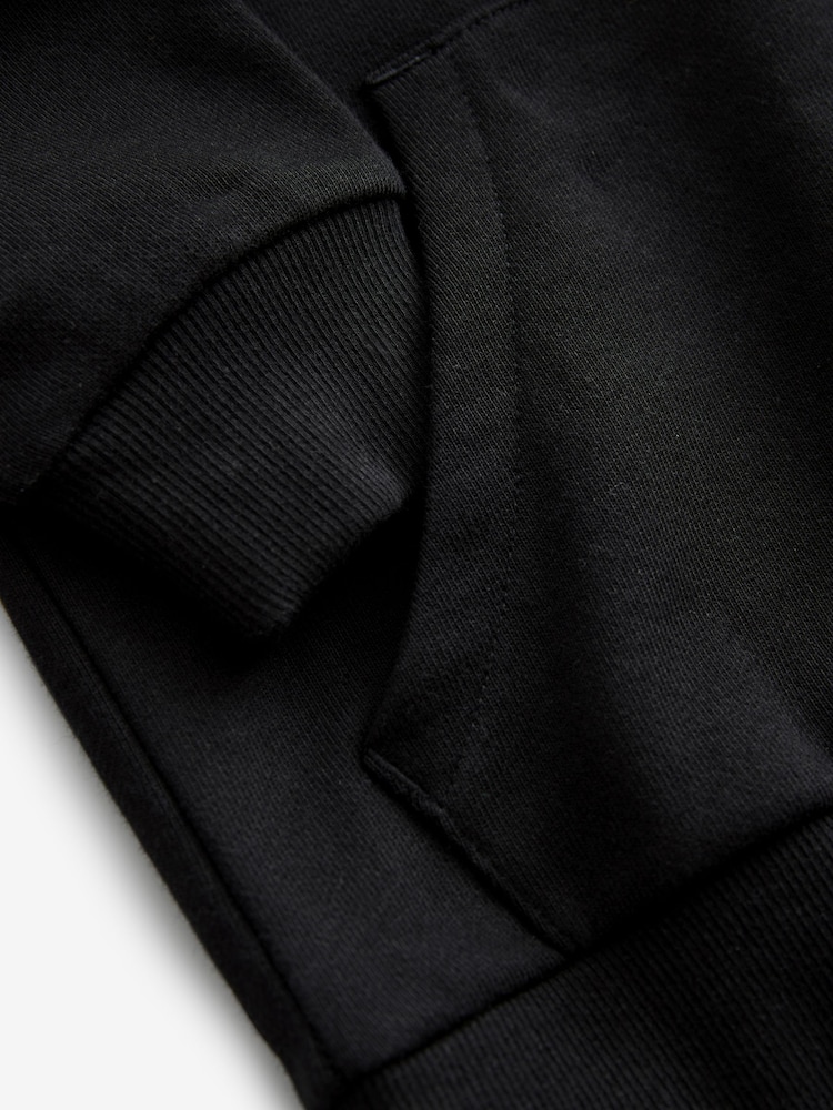 smALLSAINTS Black Biggy 100% Cotton Oversized Pullover Logo Hoodie - Image 8 of 8