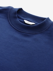 Cobalt Blue Crew Sweatshirt Crew Sweatshirt 100% Cotton Heavyweight - Image 7 of 8