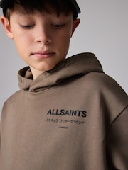 smALLSAINTS Brown/Textured Oversized Underground Pullover Hoodie - Image 3 of 9