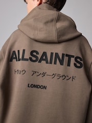 smALLSAINTS Brown/Textured Oversized Underground Pullover Hoodie - Image 4 of 9