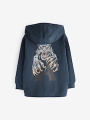 smALLSAINTS Navy Boys 100% Cotton Oversized Graphic Pullover Hoodie - Image 6 of 7