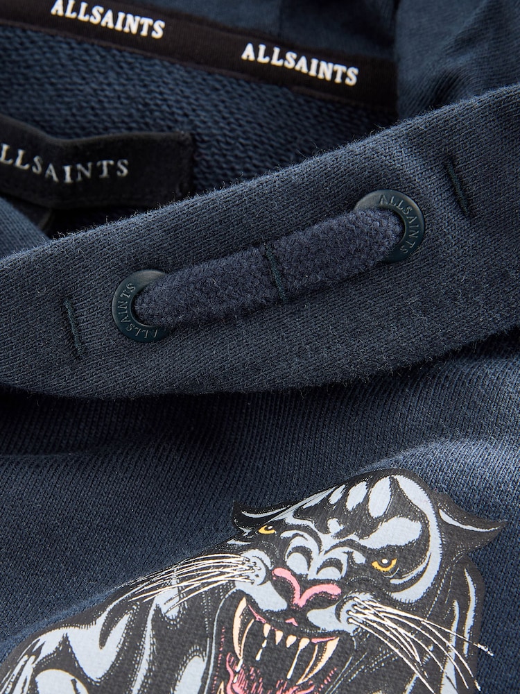 smALLSAINTS Navy Boys 100% Cotton Oversized Graphic Pullover Hoodie - Image 7 of 7