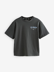 smALLSAINTS Black/Denim Oversized Underground Crew 100% Cotton T-Shirt - Image 5 of 8