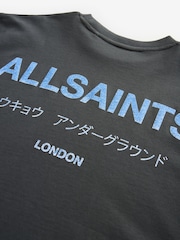 smALLSAINTS Black/Denim Oversized Underground Crew 100% Cotton T-Shirt - Image 8 of 8