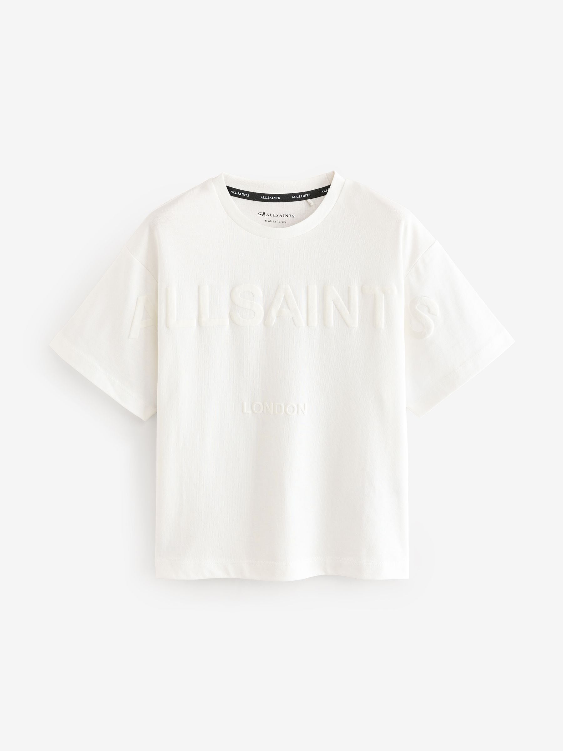 Buy smALLSAINTS White Oversized 100% Cotton Biggy Logo Crew