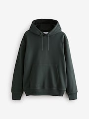 Dark Green Heavyweight 100% Cotton Hoodie - Image 6 of 8