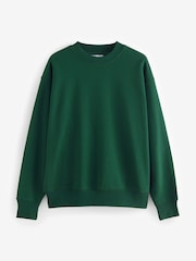 Bright Green Crew Sweatshirt 100% Cotton Heavyweight Crew Sweatshirt - Image 5 of 7