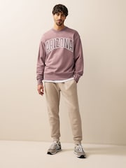 Berry Pink Cotton Rich Crew Graphic Sweatshirt - Image 2 of 7
