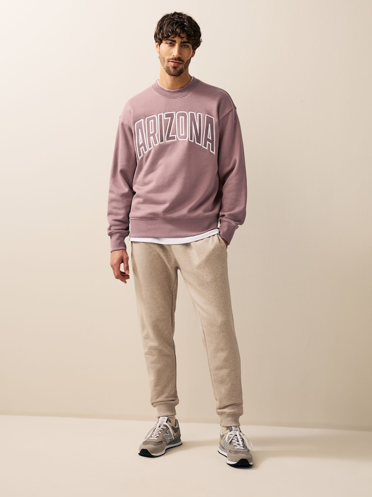 Beerenrosa - Sweatshirt mit hohem Baumwollanteil und grafischem Druck - Bild 2 von 7 Beerenrosa - Sweatshirt mit hohem Baumwollanteil und grafischem Druck - Bild 2 von 7