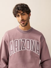 Berry Pink Cotton Rich Crew Graphic Sweatshirt - Image 4 of 7