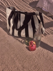 Negro y blanco - Large Canvas Shoulder Bag - Imagen 5 de 11