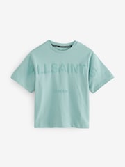 smALLSAINTS Mid Blue Oversized 100% Cotton Biggy Logo Crew T-Shirt - Image 4 of 8