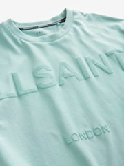 smALLSAINTS Mid Blue Oversized 100% Cotton Biggy Logo Crew T-Shirt - Image 6 of 8