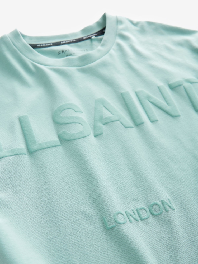 smALLSAINTS Mid Blue Oversized 100% Cotton Biggy Logo Crew T-Shirt - Image 6 of 8