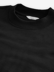 Black Crew Sweatshirt 100% Cotton Heavyweight Crew Sweatshirt - Image 6 of 7