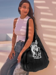 Black Blondie Printed 100% Cotton Shoulder Bag - Image 2 of 10