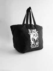 Black Blondie Printed 100% Cotton Shoulder Bag - Image 6 of 10