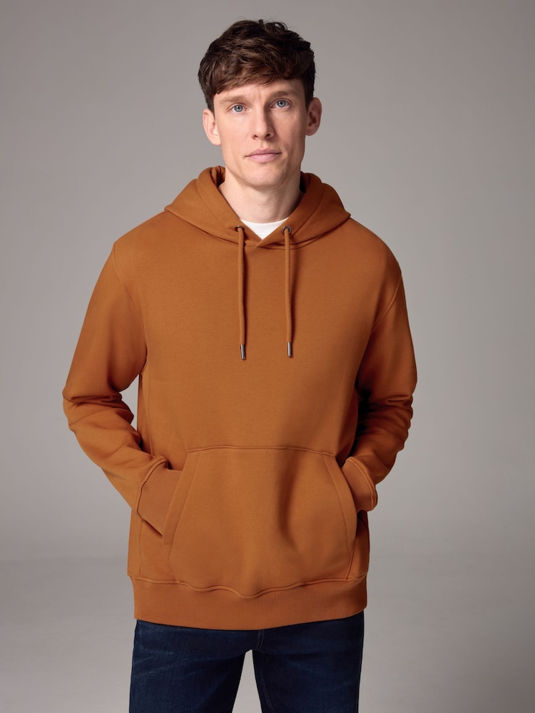 Ochre Regular Fit Rich Jersey Fabric Hoodie - Image 1 of 8 Ochre Regular Fit Rich Jersey Fabric Hoodie - Image 1 of 8