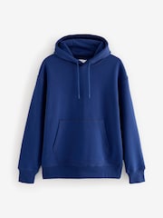 Cobalt Blue Heavyweight 100% Cotton Hoodie - Image 5 of 7