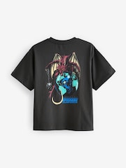 smALLSAINTS Black/Dragon Boys Oversized Graphic Crew 100% Cotton T-Shirt - Image 6 of 8