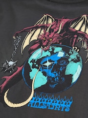 smALLSAINTS Black/Dragon Boys Oversized Graphic Crew 100% Cotton T-Shirt - Image 7 of 8