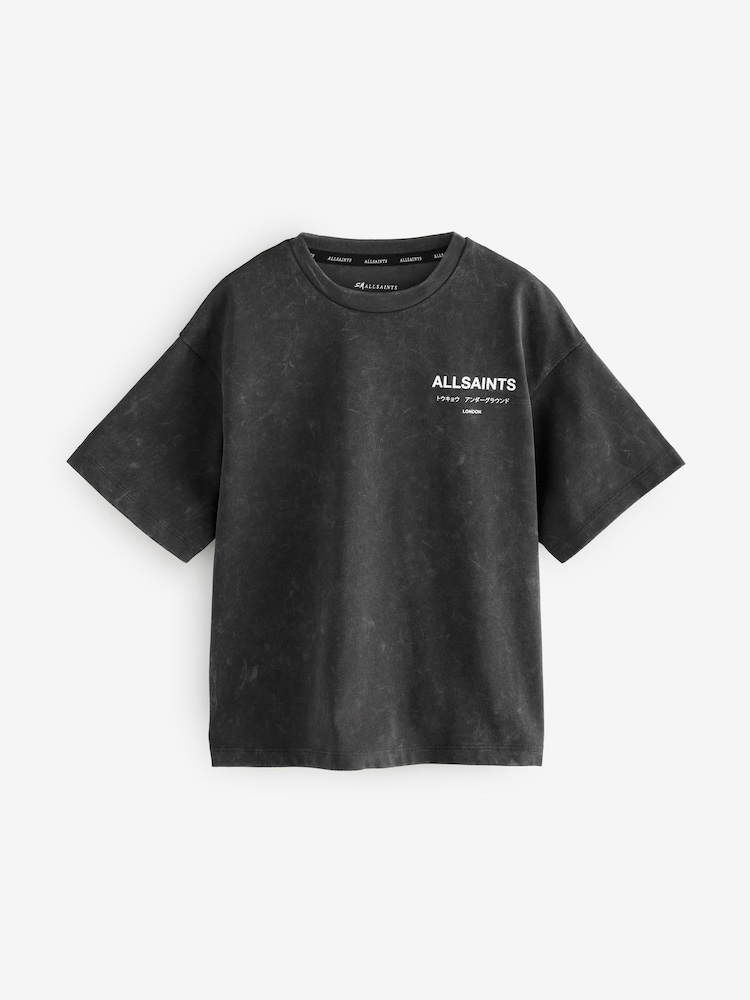 Verwaschenes Grau - smALLSAINTS – Übergroßes Underground Rundhals-T-Shirt aus 100 % Baumwolle - Image 4 of 7