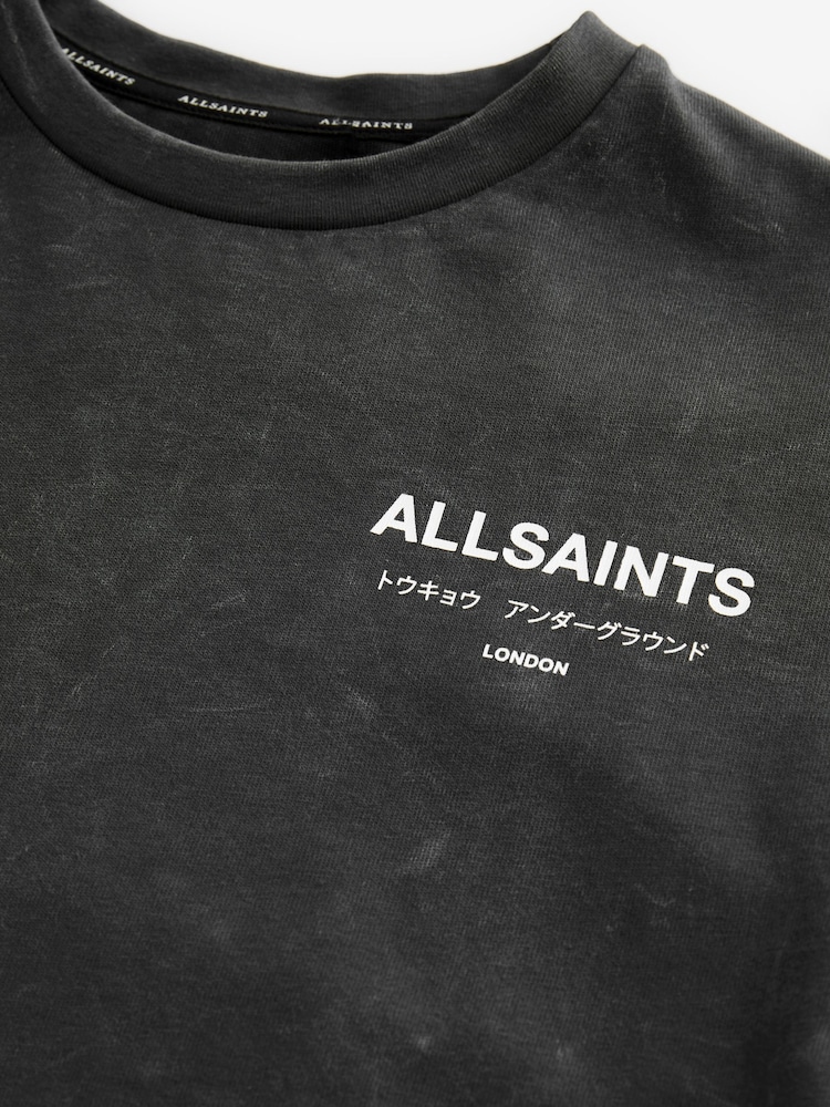 Verwaschenes Grau - smALLSAINTS – Übergroßes Underground Rundhals-T-Shirt aus 100 % Baumwolle - Image 6 of 7