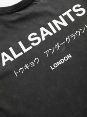 smALLSAINTS Washed Grey Oversized Underground Crew Cotton T-Shirt - Image 8 of 9